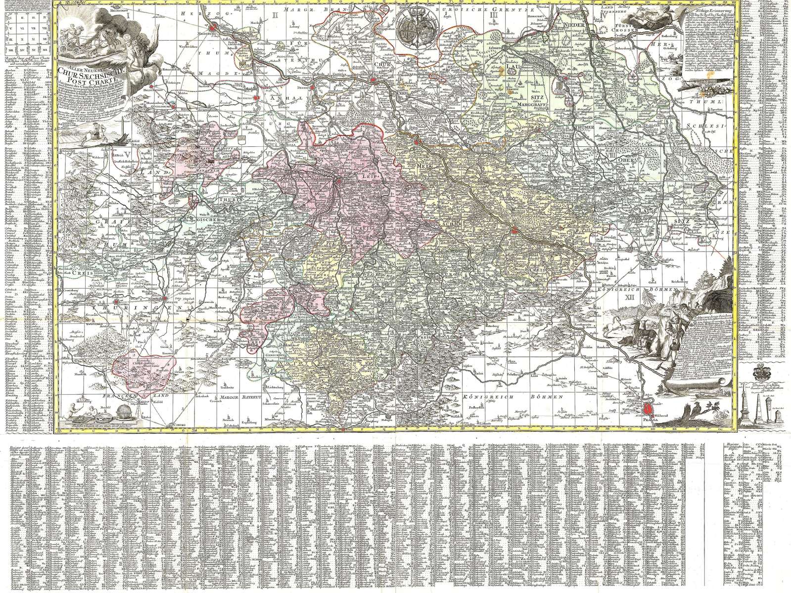 Lotter TC -1760- Chursaechsische Post Charte jigsaw puzzle online