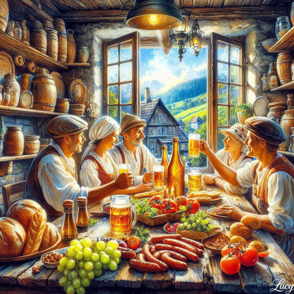 Lachen und Wärme erfüllen die Luft Online-Puzzle