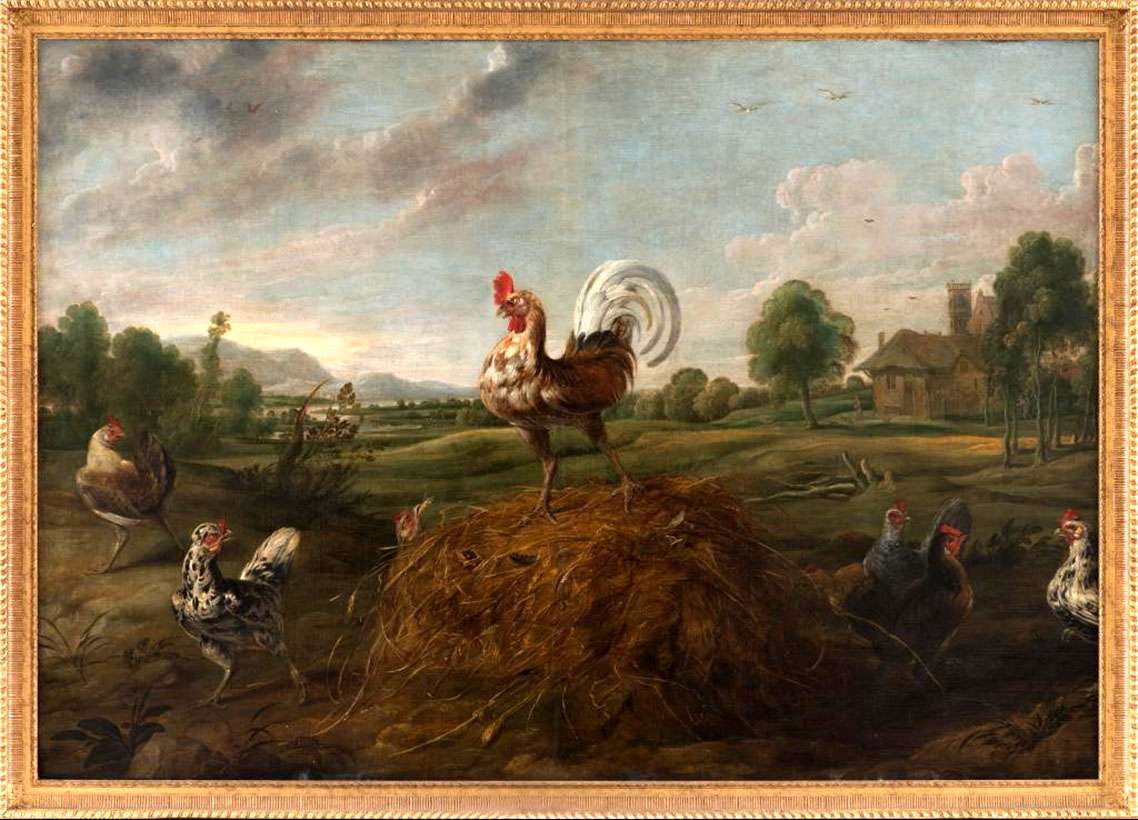 Fa di Snyder -ca. 1620- Gallo su letamaio puzzle online