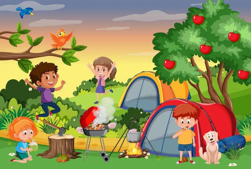 Picknick scène legpuzzel online