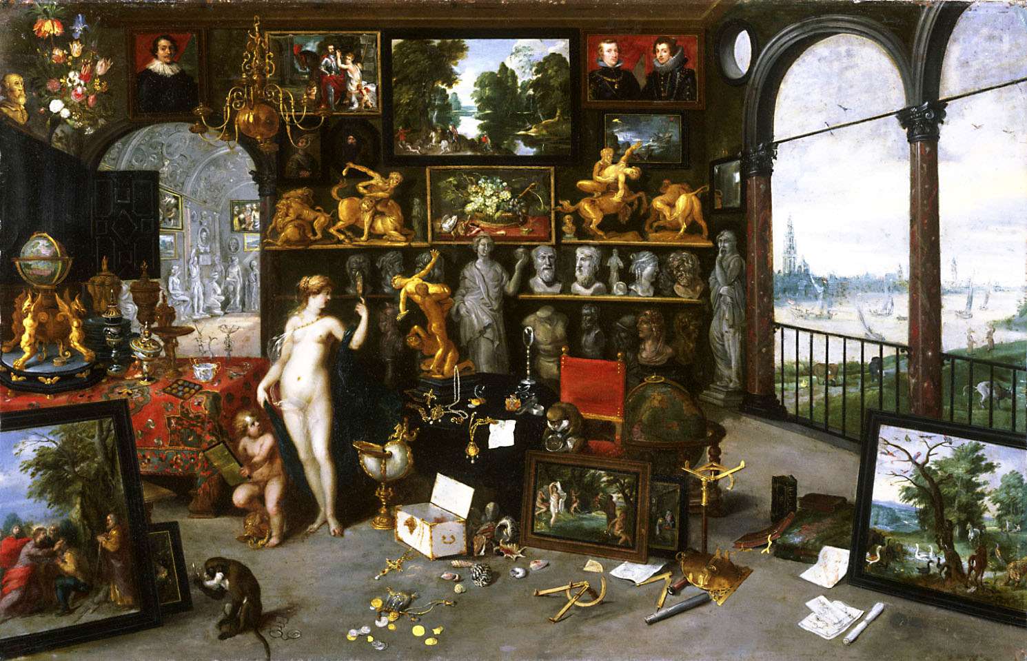 Brueghel J II -1660- Venus and Cupid in gallery online puzzle