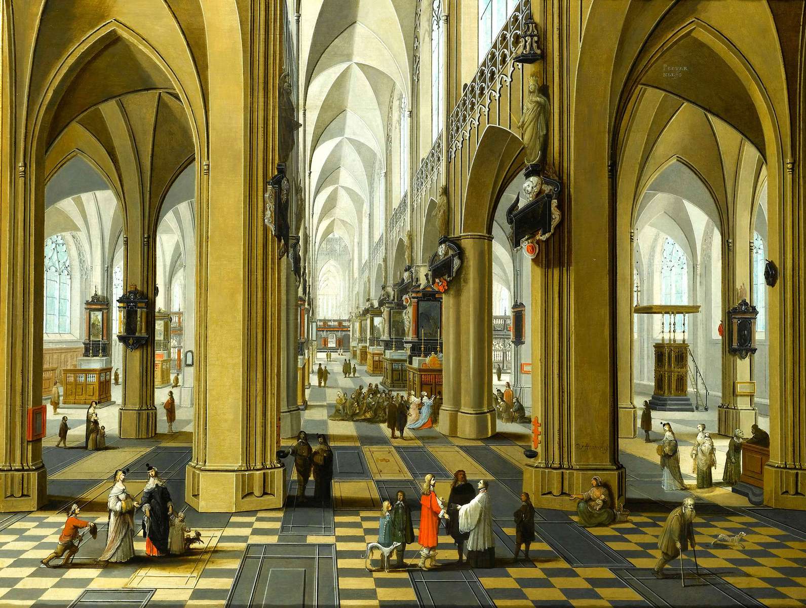Neefs P I, Francken F II -1620- Kerkinterieur online puzzel