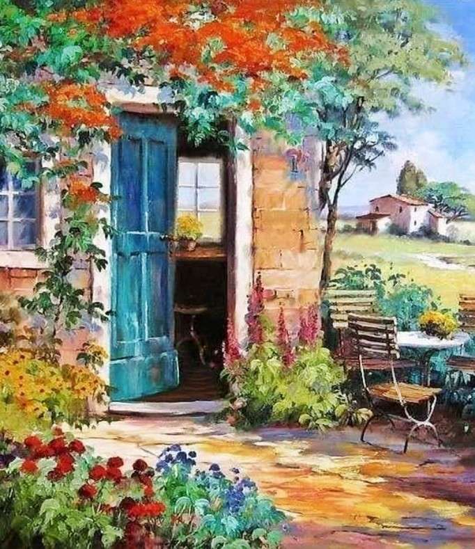 Terrasse d'été puzzle en ligne