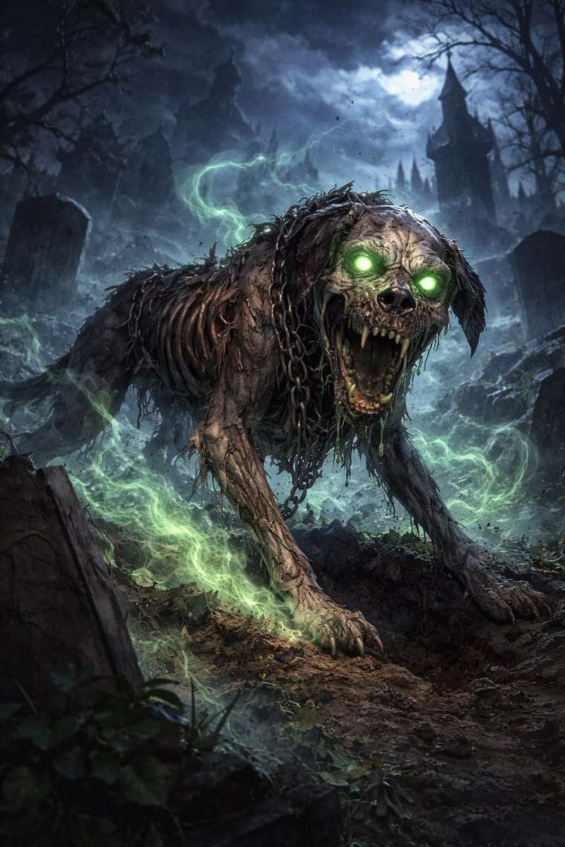 Cane zombi puzzle online