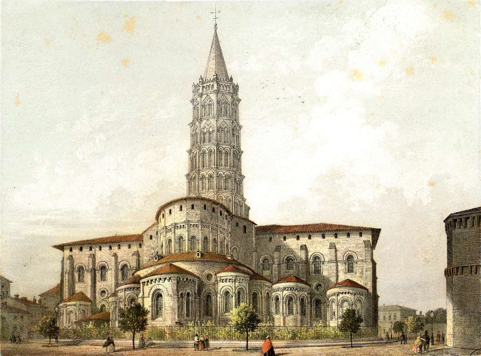 Mercereau C -approx. 1860- Abside, Eglise de St. Sernin jigsaw puzzle online