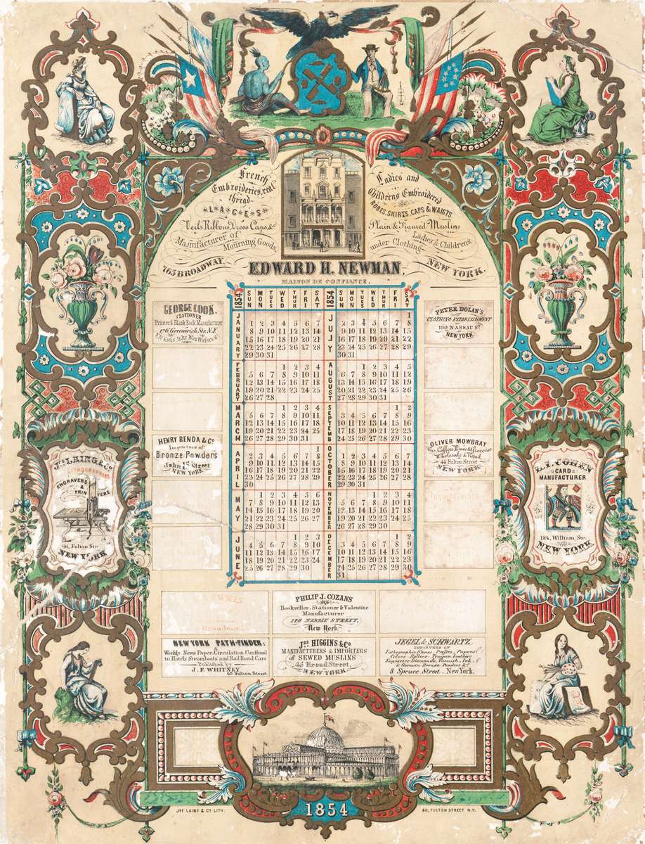 Edward H. Newman -1854- Kalender Online-Puzzle