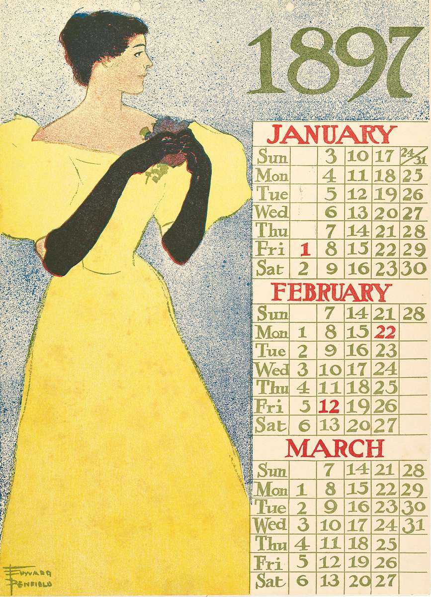 Penfield E -1896- Kalender 1897 01-03 Puzzlespiel online