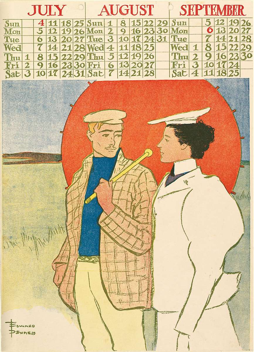 Penfield E -1896- Kalender 1897 07-09 Puzzlespiel online