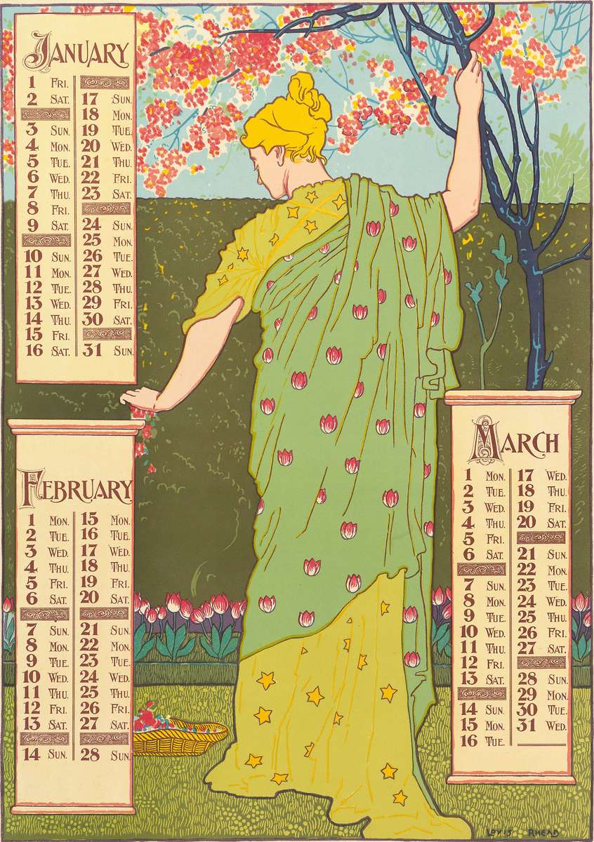 Rhead LJ -1896- Kalender 1897 01-03 Online-Puzzle