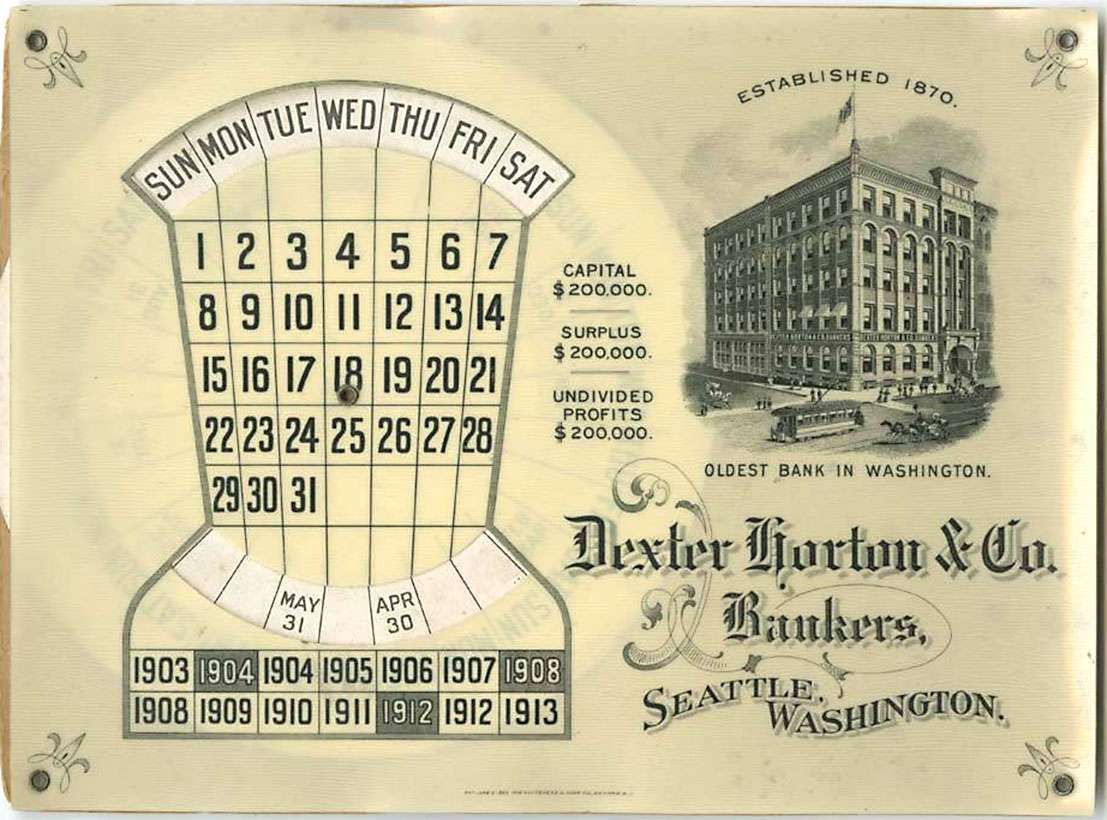 Dexter Horton -1903- Calendar 1903-1913 puzzle online