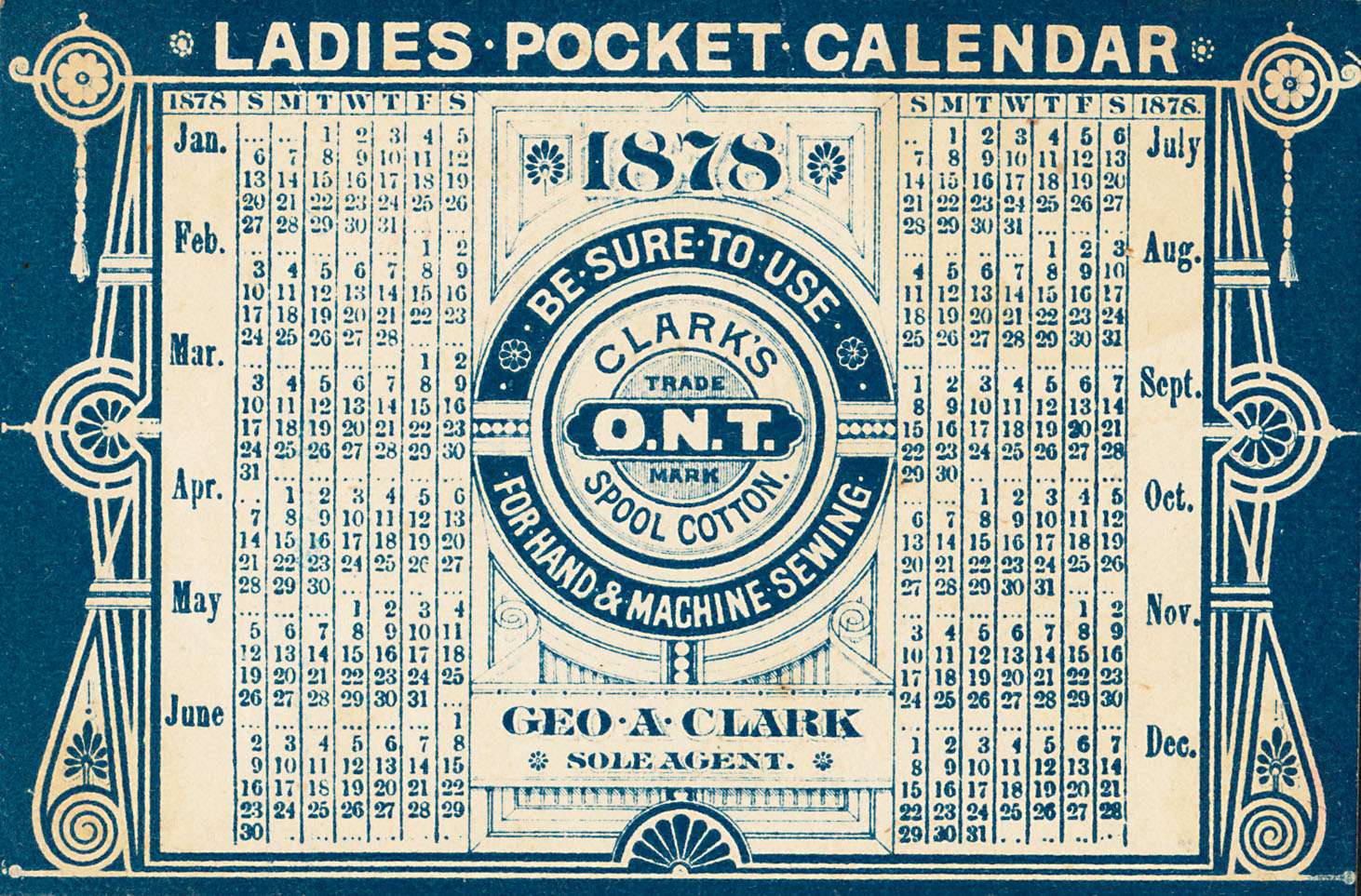 John Clark. -1870- Fickkalender för damer pussel på nätet