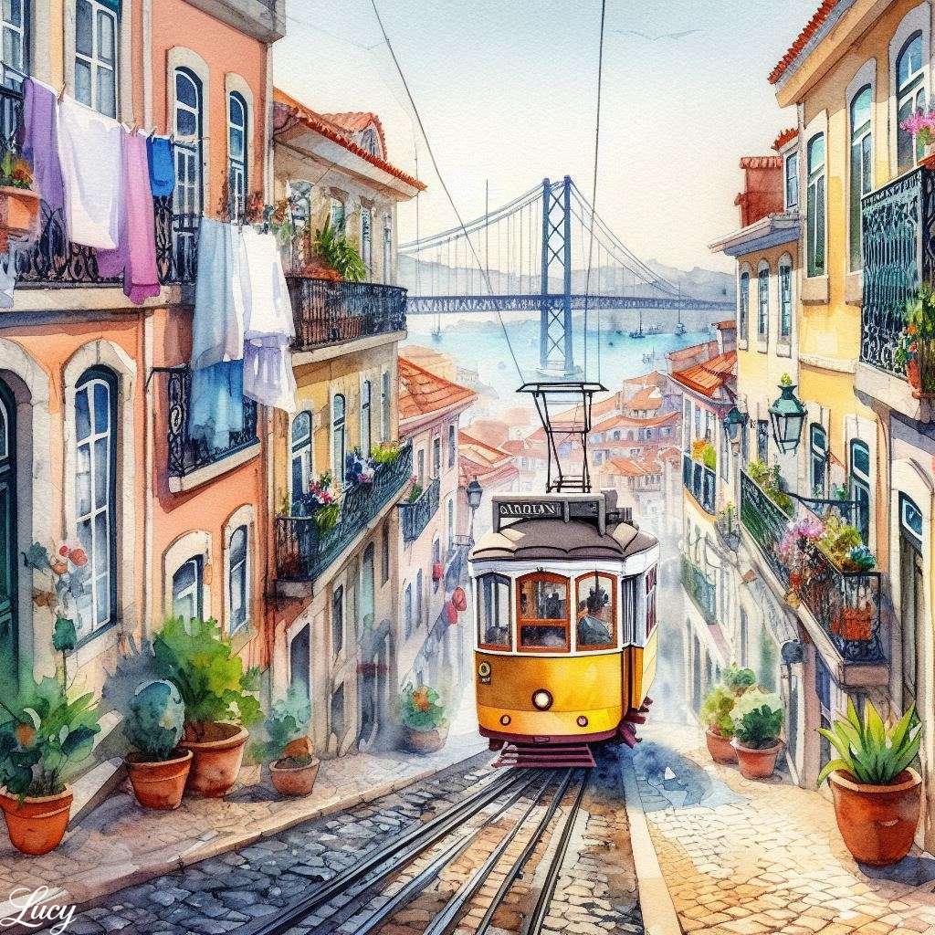 Alee fermecătoare din Lisabona jigsaw puzzle online