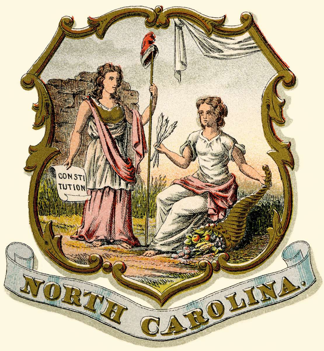 Prang L -1876- Wapen van North Carolina legpuzzel online