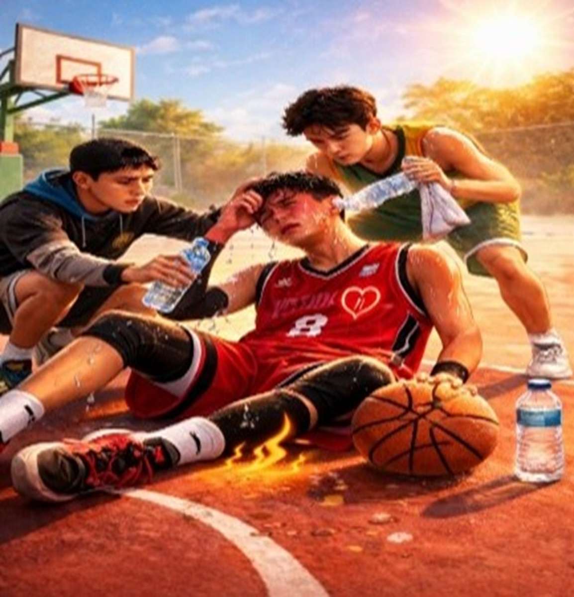 hipertermia podczas meczu koszykówki puzzle online