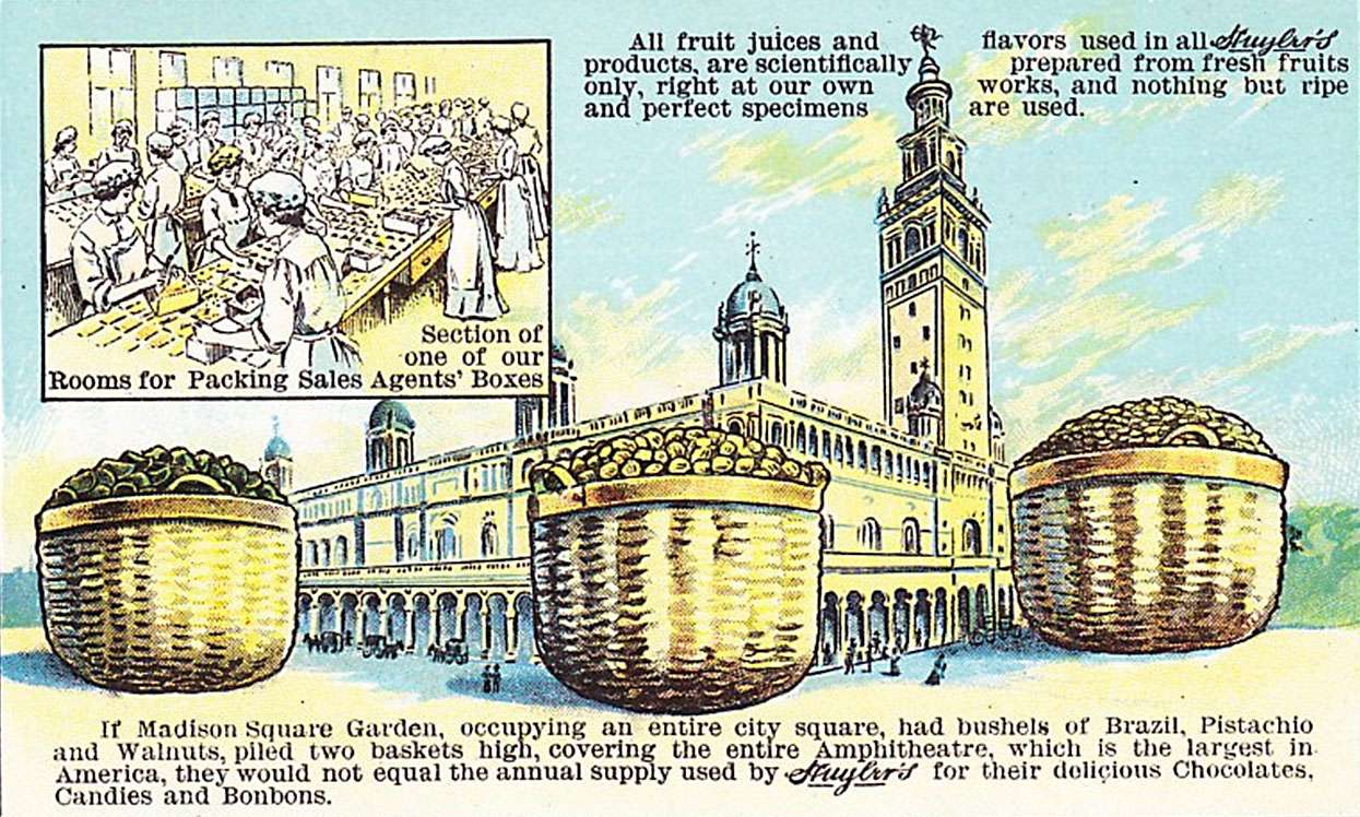 Anoniem -1909- reclamekaart Huyler's Madison online puzzel