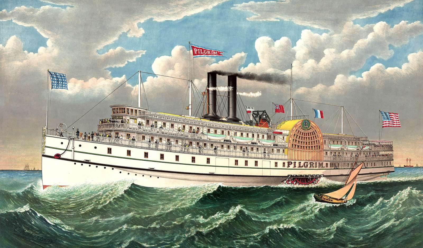 Parsons C-1883- Die Pilgrim, ein neues Dampfschiff kirakós online