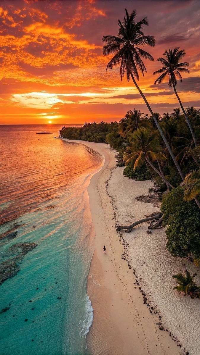 beach at sunset jigsaw puzzle online