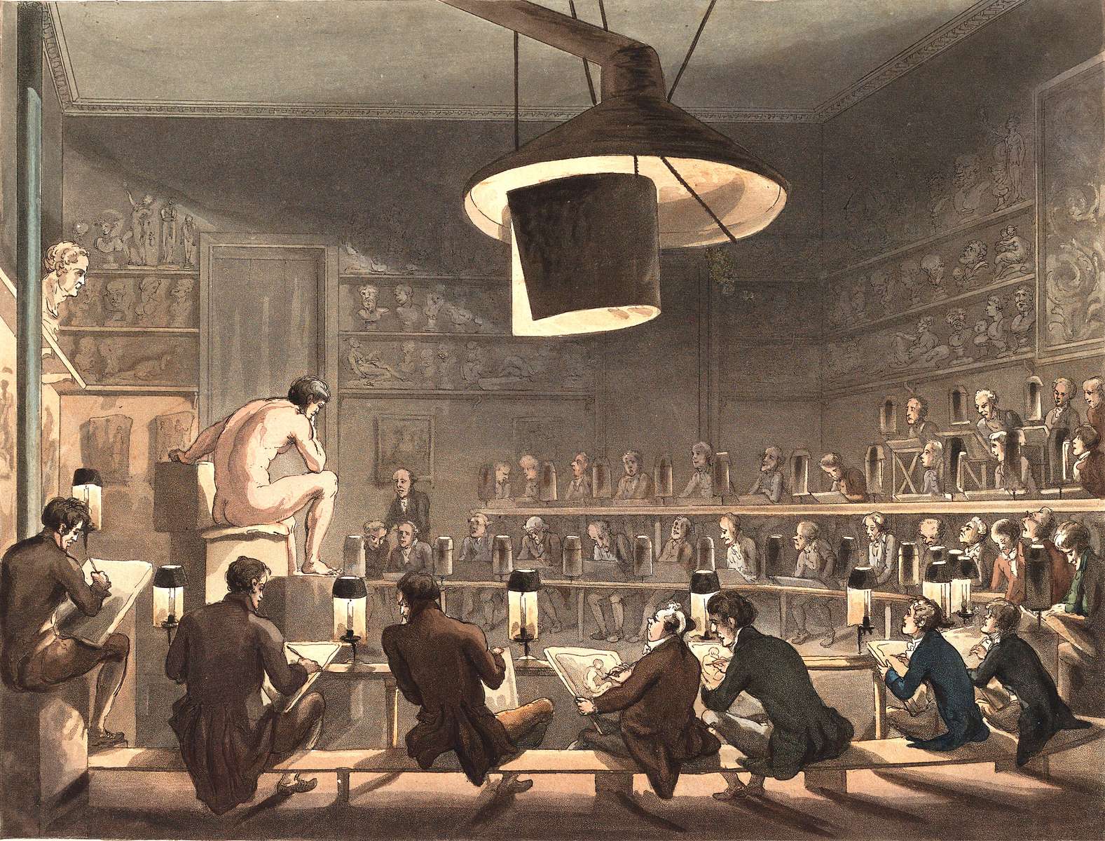 Pugin, Rowlandson-1808- nude illustrator Royal Academy online puzzle