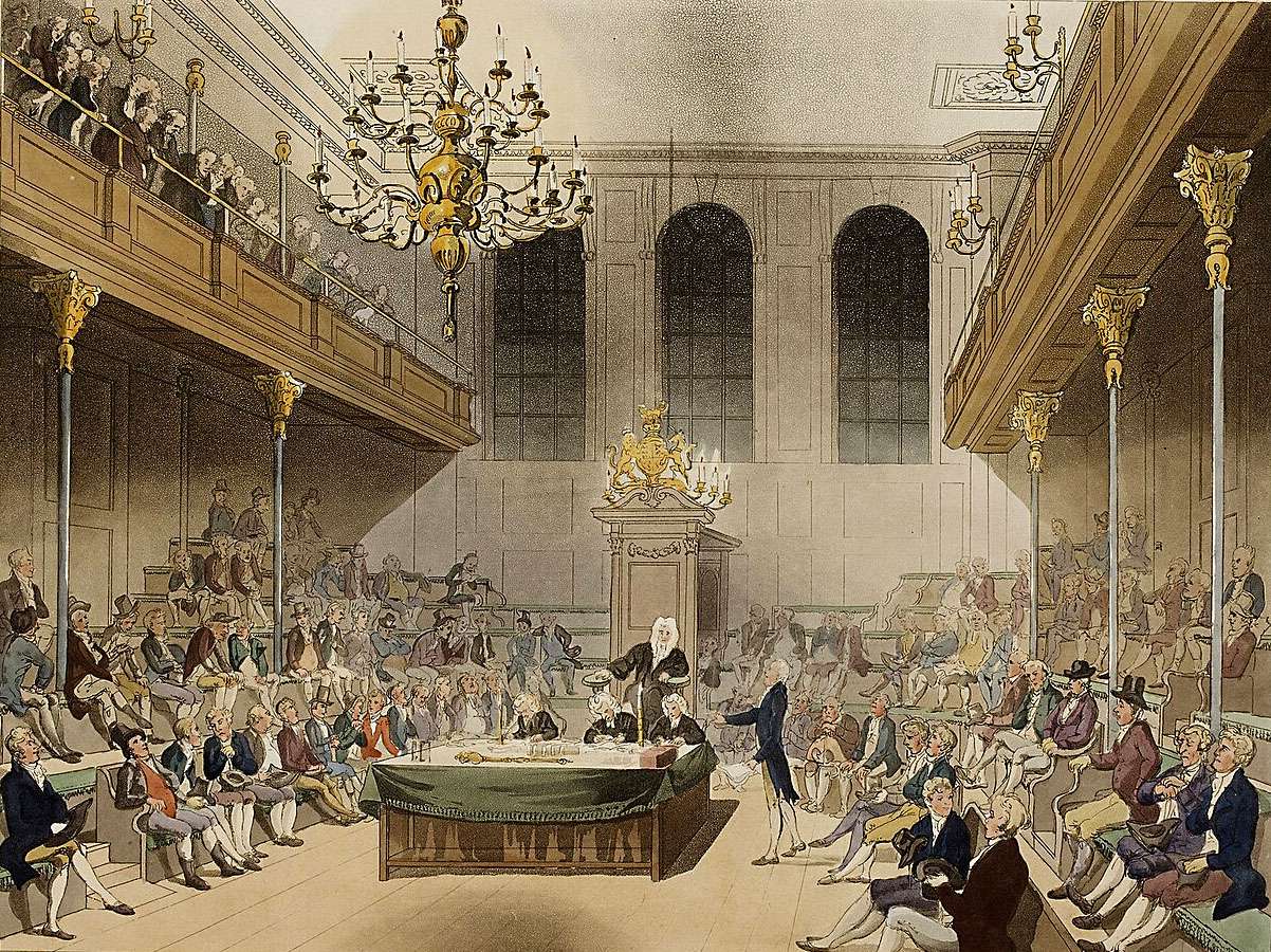 Pugin, Rowlandson-1808-Cámara de los Comunes británica rompecabezas en línea