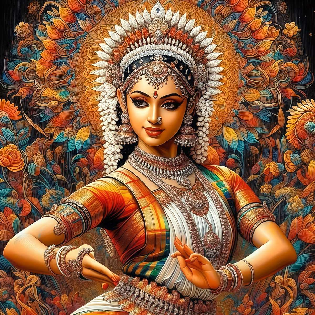 Indischer Tänzer Puzzlespiel online