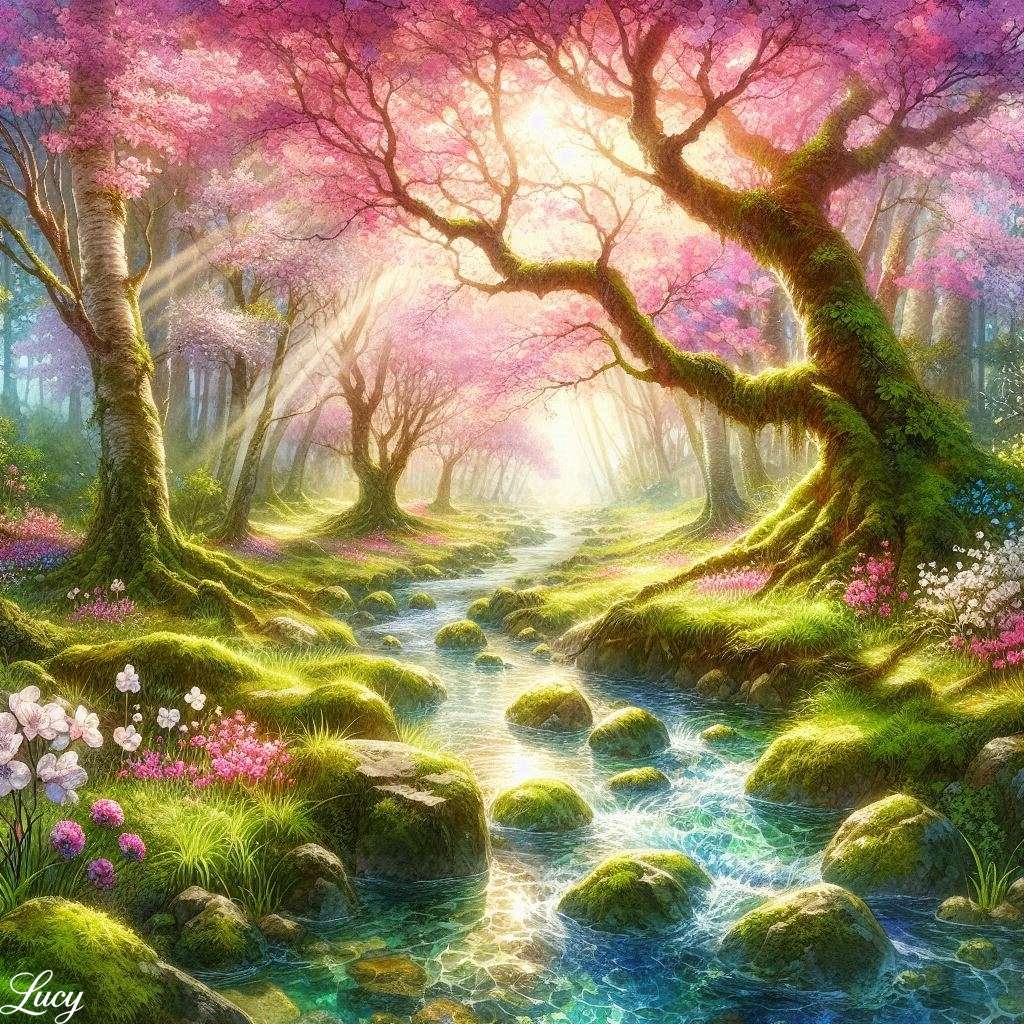 Enchanting spring forest jigsaw puzzle online