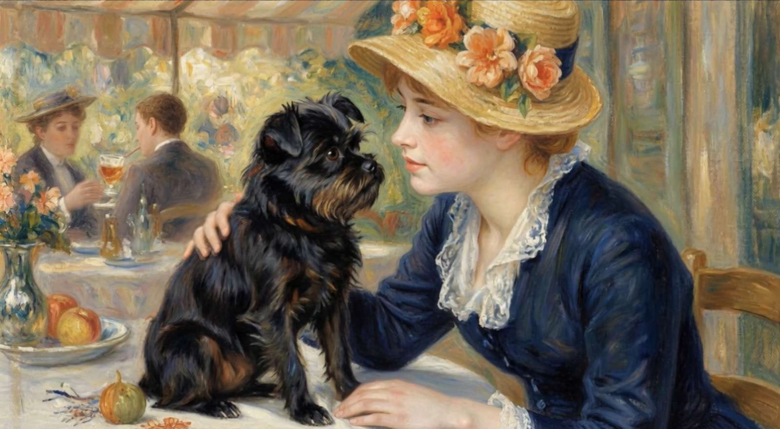 Dog on the table. jigsaw puzzle online