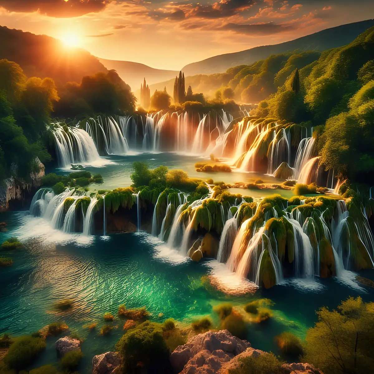 Vízesések online puzzle