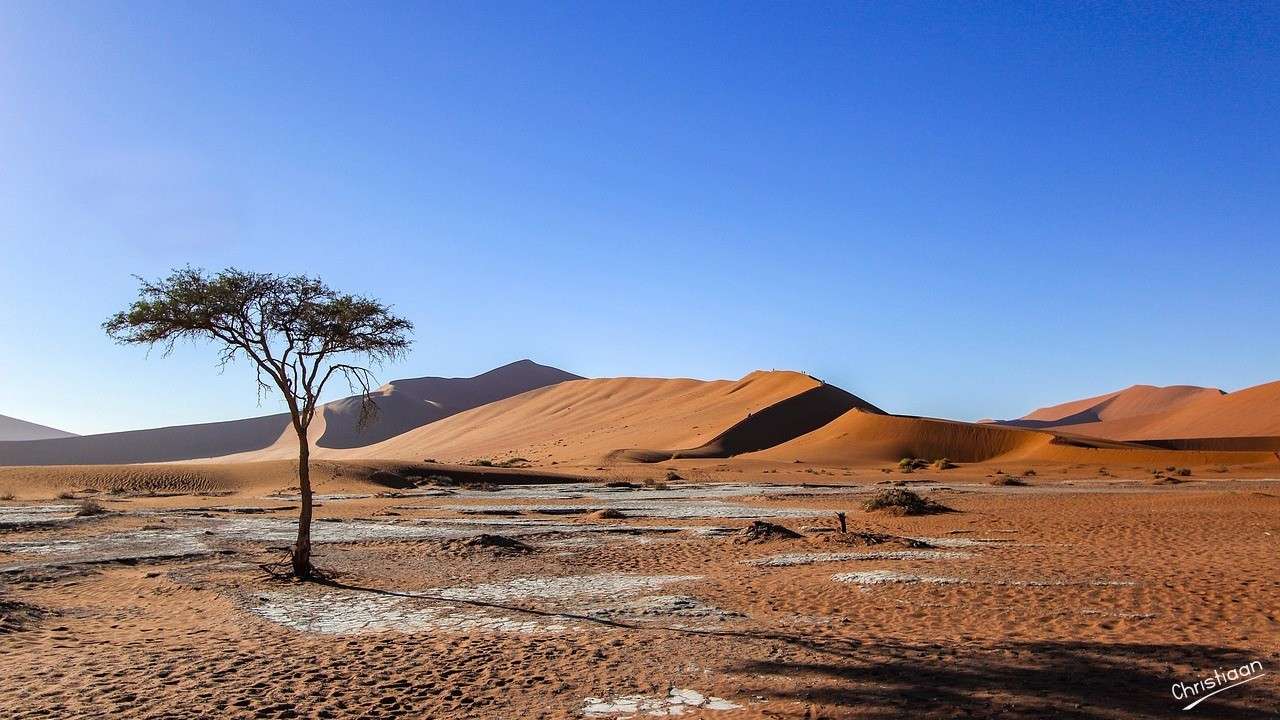 Namíbia, sivatag, Sossusvlei. online puzzle