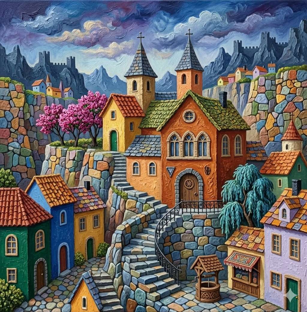 falu a hegyekben online puzzle