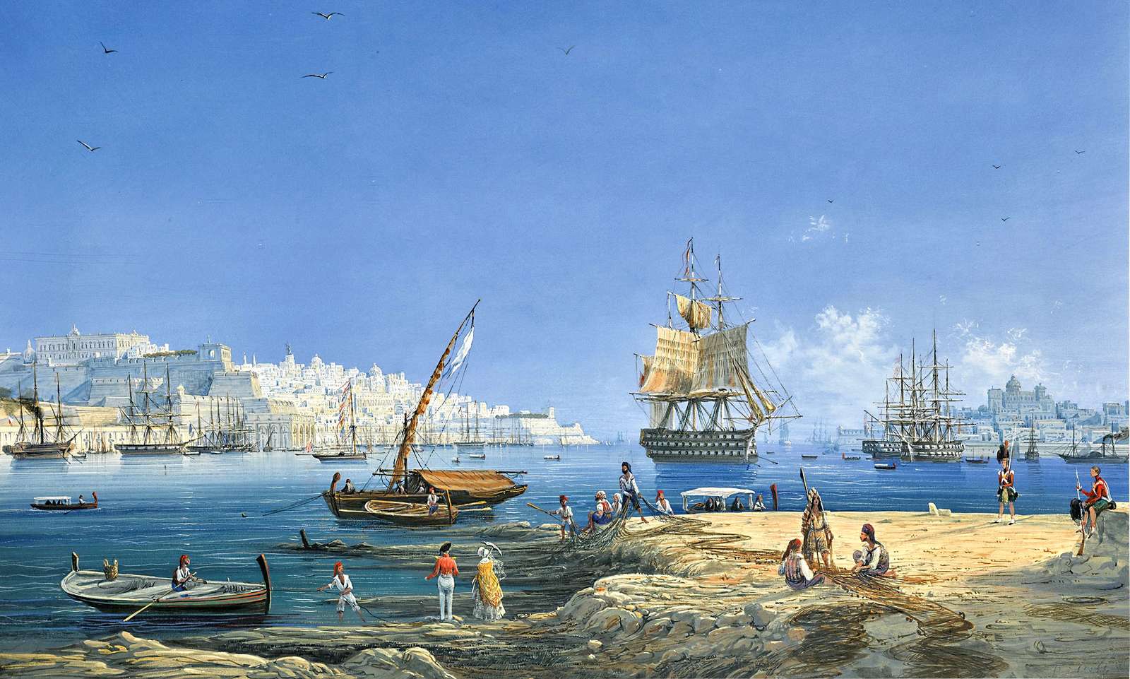 Bossoli C -1845 - Great Harbor, Valetta online puzzle