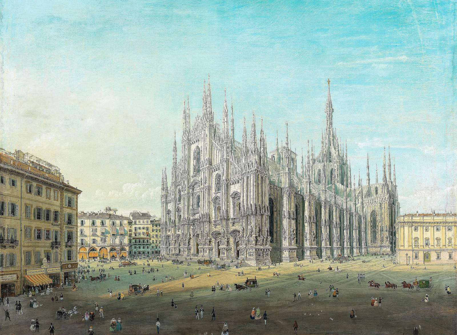 Bossoli C -1848 - Cathedral Square, Milan jigsaw puzzle online