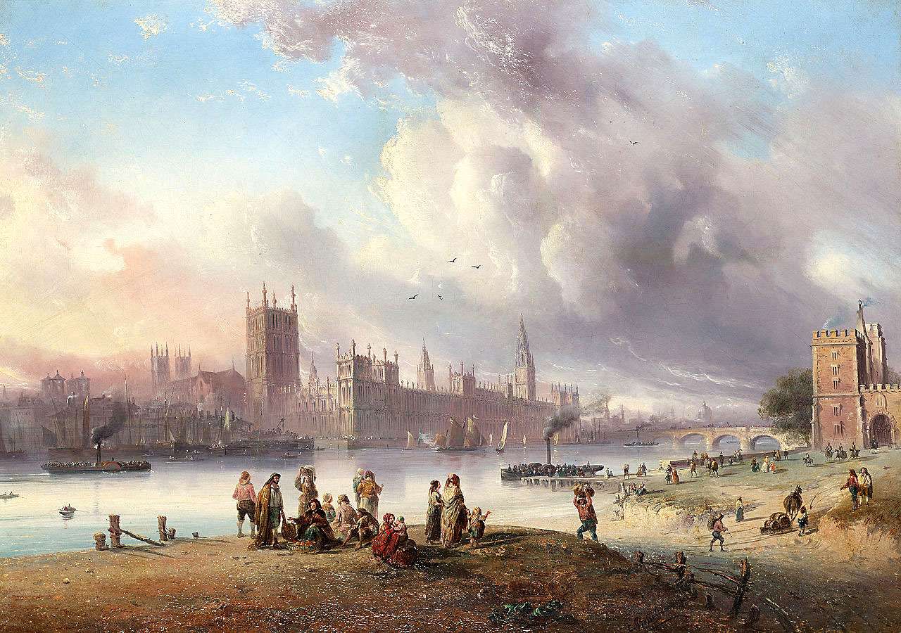 Bossoli C -ca1837 - View of Westminster Palace online puzzle