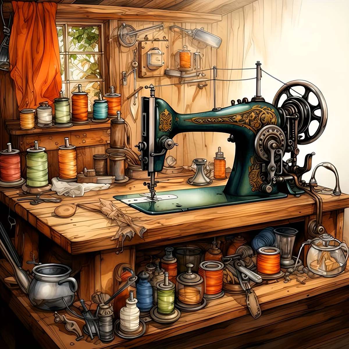 oude naaimachine legpuzzel online