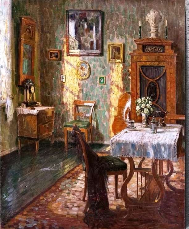 woonkamer in vintagestijl online puzzel