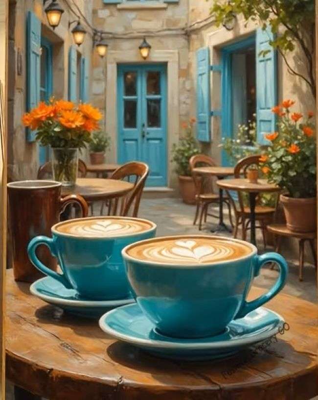 ideální místo pro kávu online puzzle