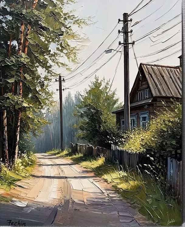 wiejska droga puzzle online