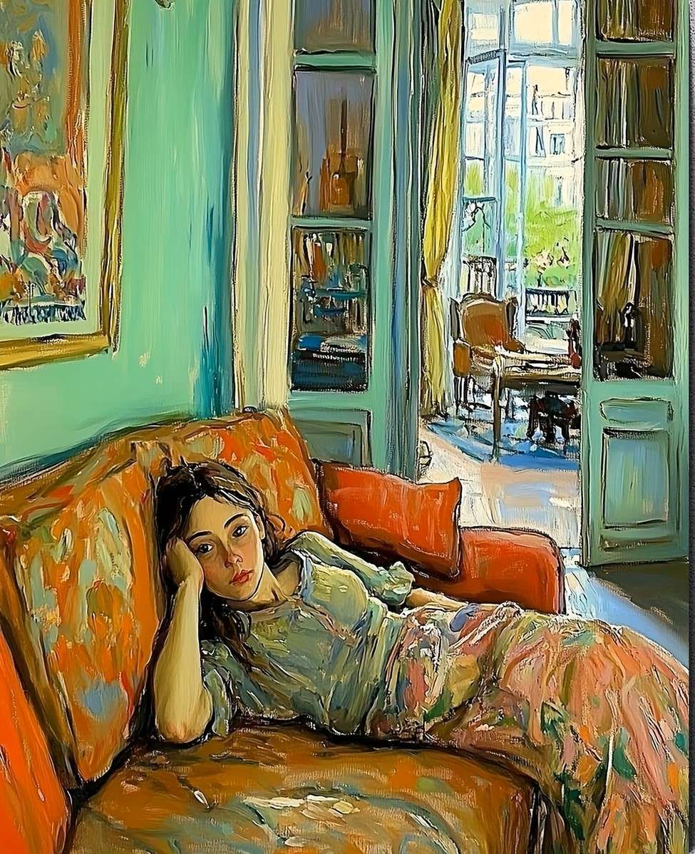 odpoczynek na kanapie puzzle online