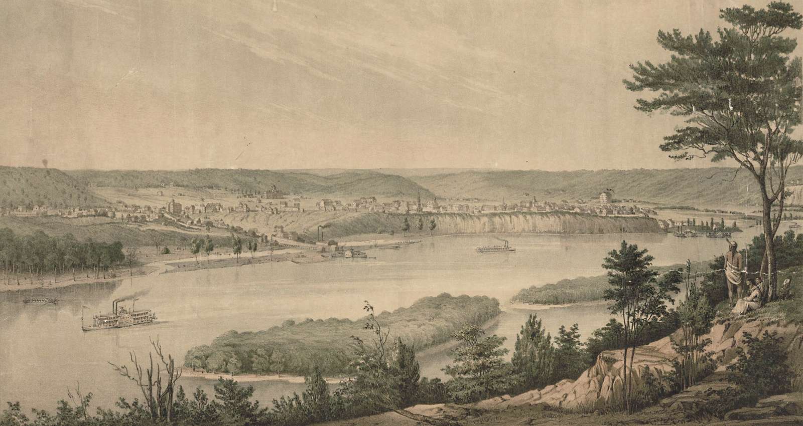 Queen JF -1853 - View of St. Paul, Minnesota jigsaw puzzle online