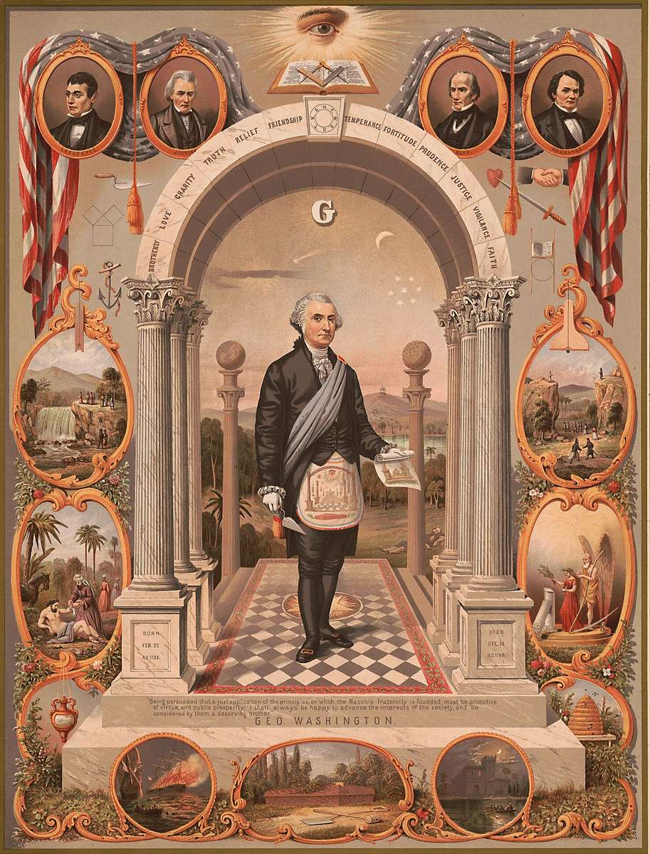 Queen JF -1867 - Washington as a Freemason online puzzle