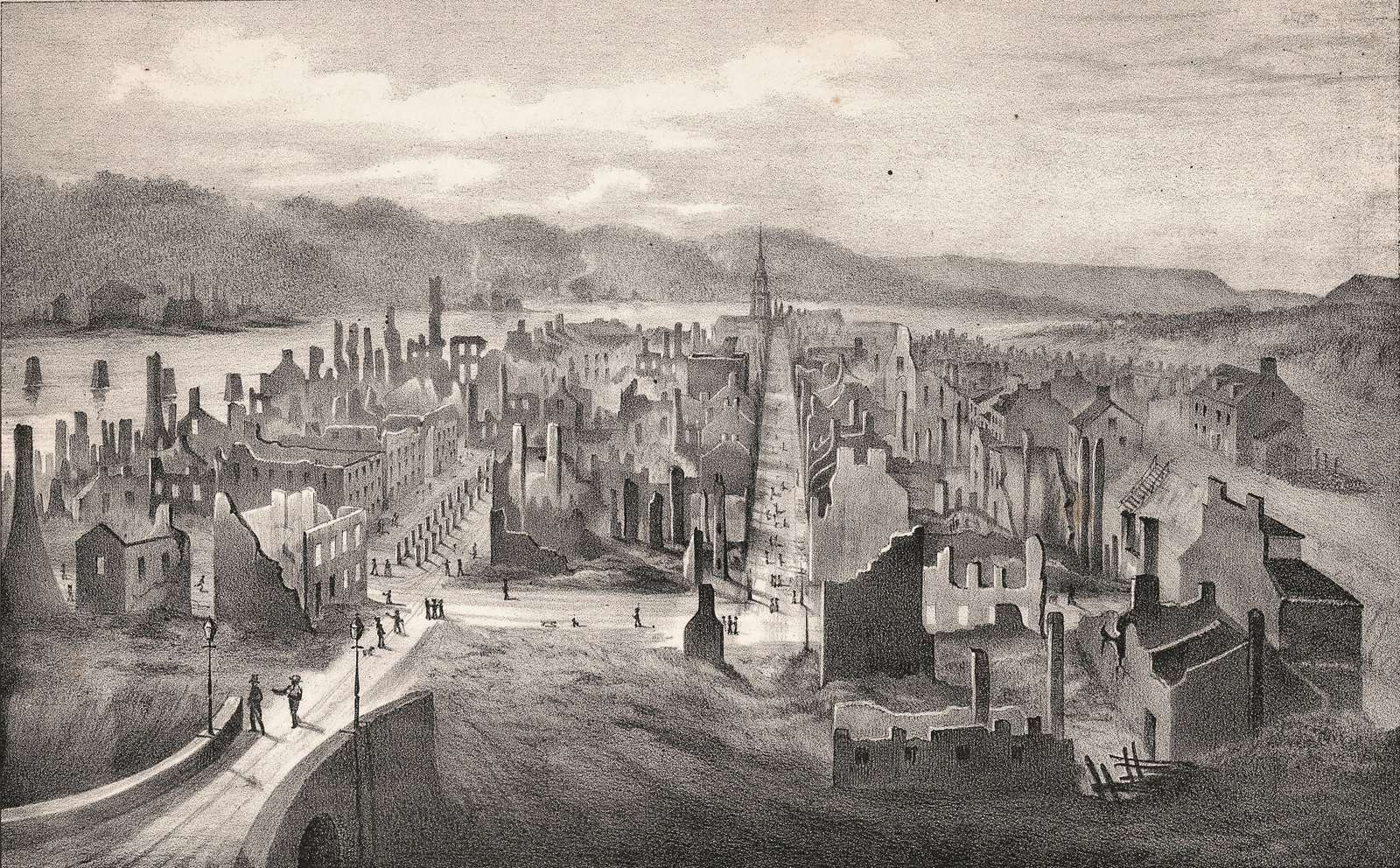 Queen JF -ca1853 - Ruins of Pittsburgh online puzzle