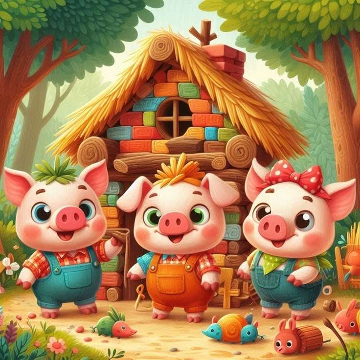 Tre porcellini puzzle online