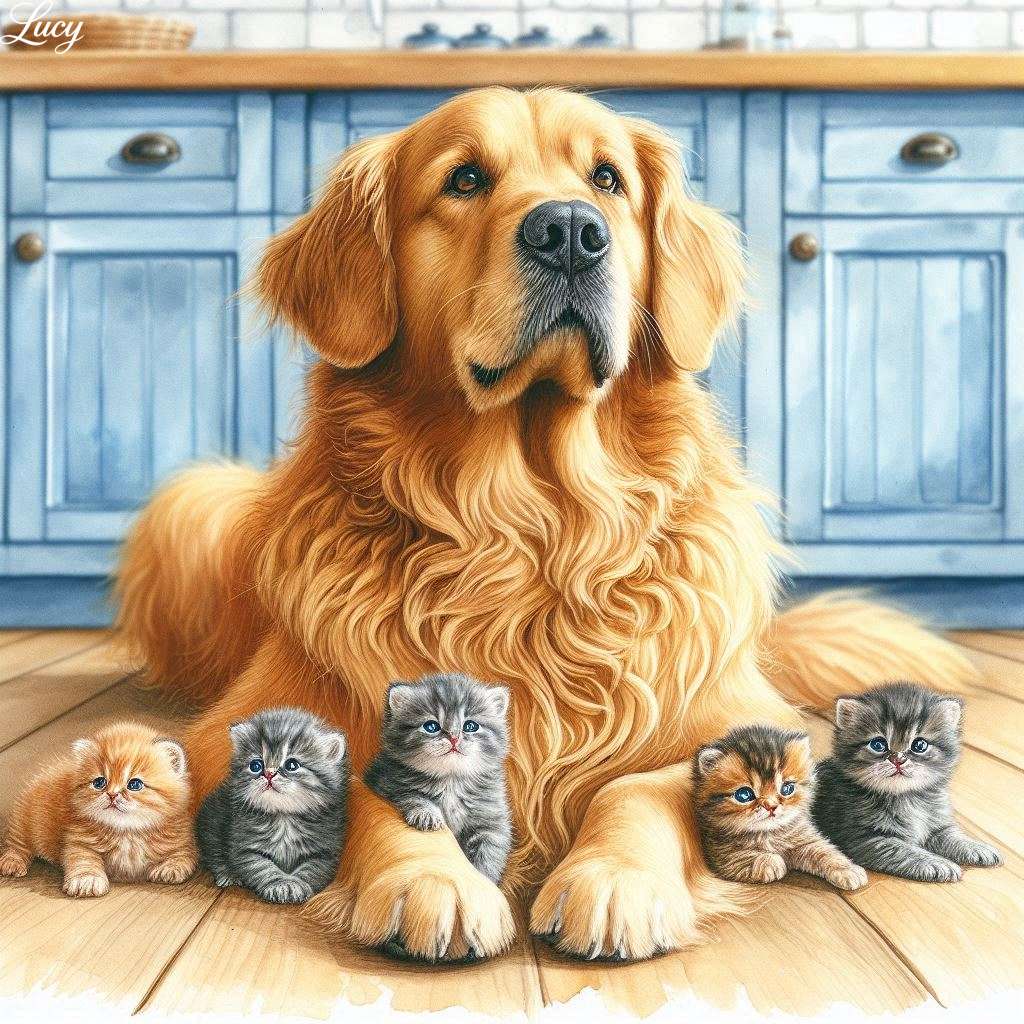 Un golden retriever mare întins întins jigsaw puzzle online