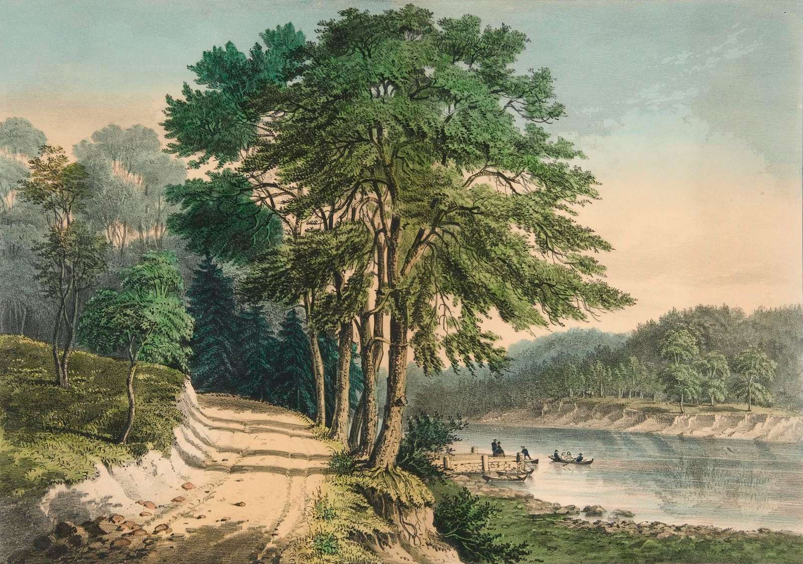 Bond Palmer FF -ca1870- Highbridge sur la rivière Harlem puzzle en ligne