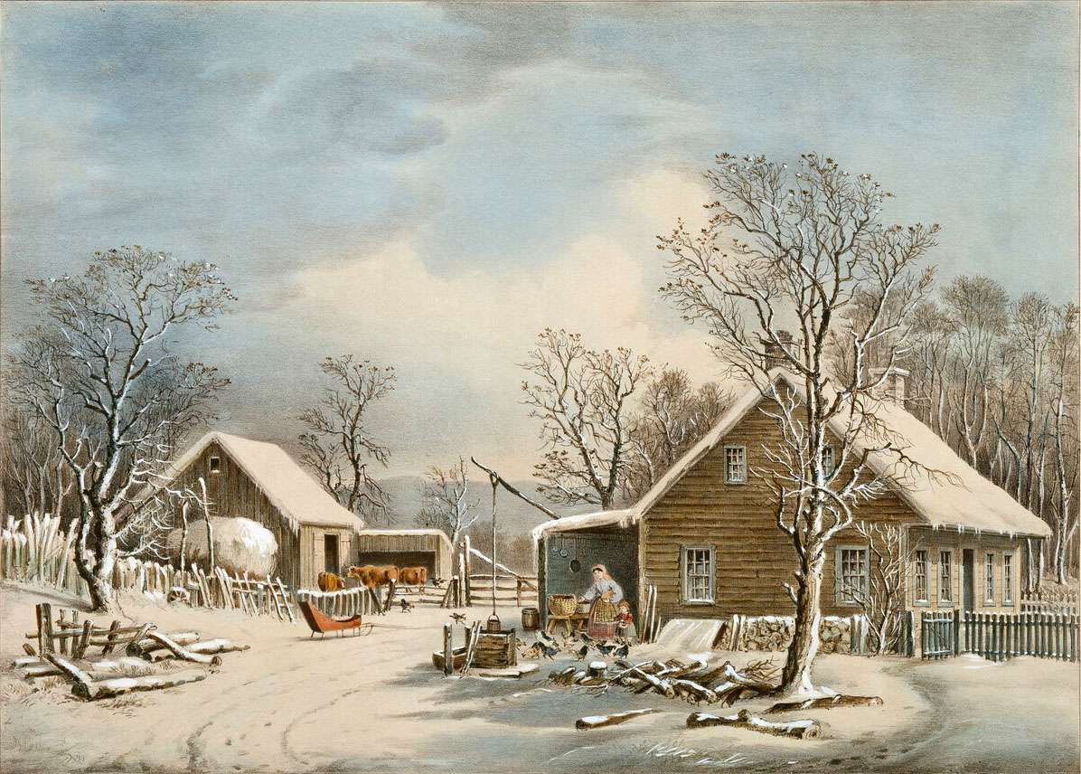 Durrie GH -1863- Nutre i polli in inverno puzzle online