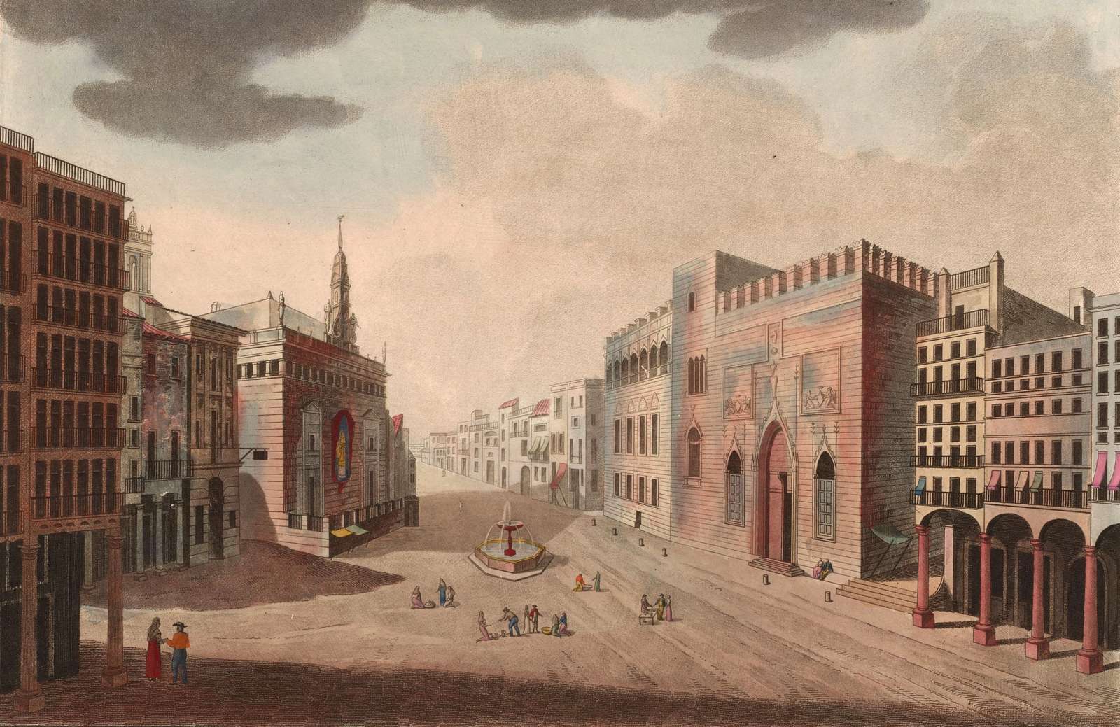 Lecoeur L -1813- Place du marché de Valence puzzle en ligne