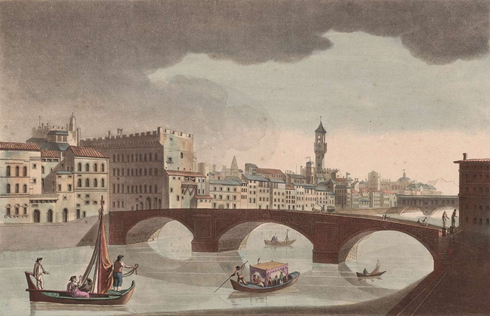 Lecoeur L -1813- Pont Santa Trinita à Florence puzzle en ligne