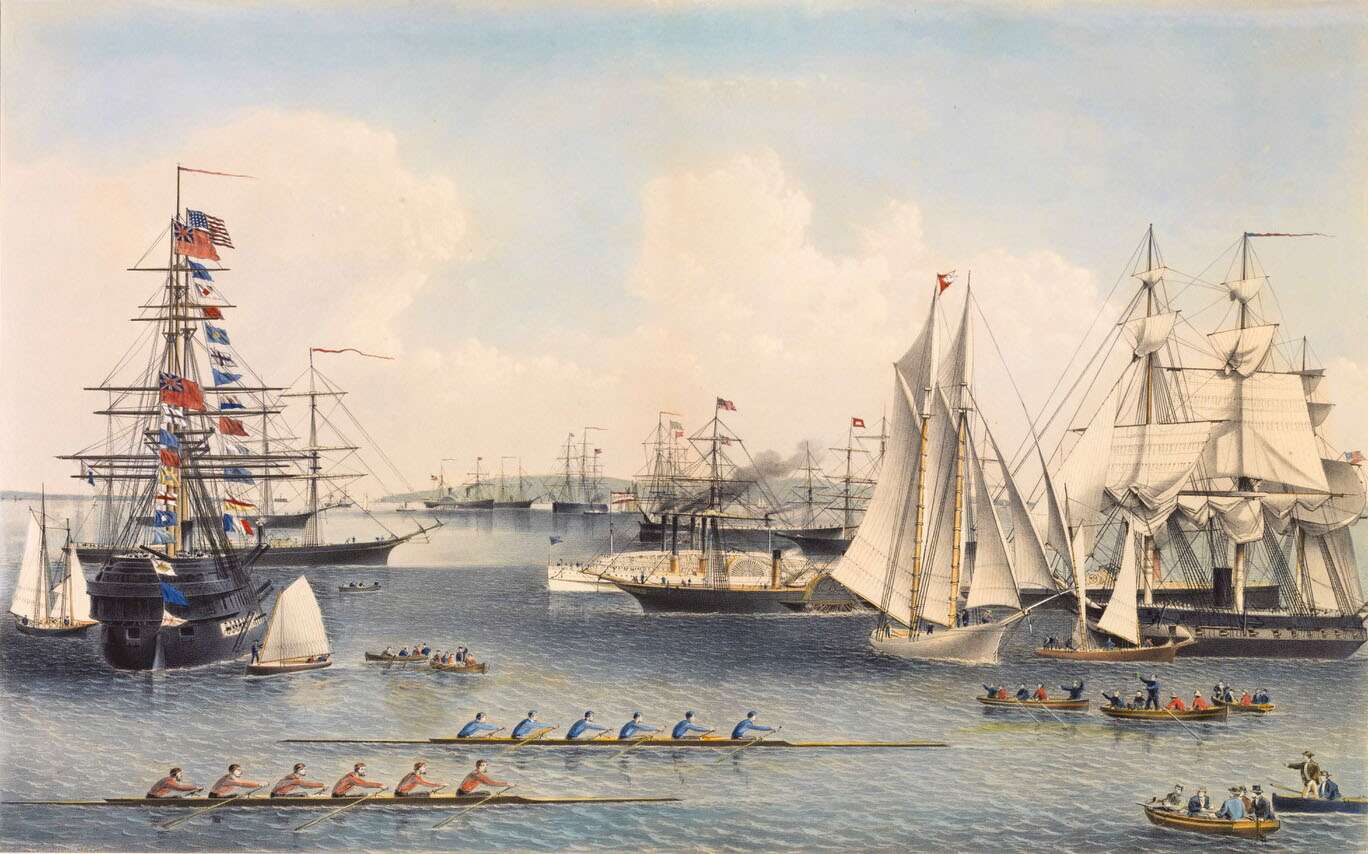 Parsons & Atwater 1869 Summer in New York Harbor online puzzle