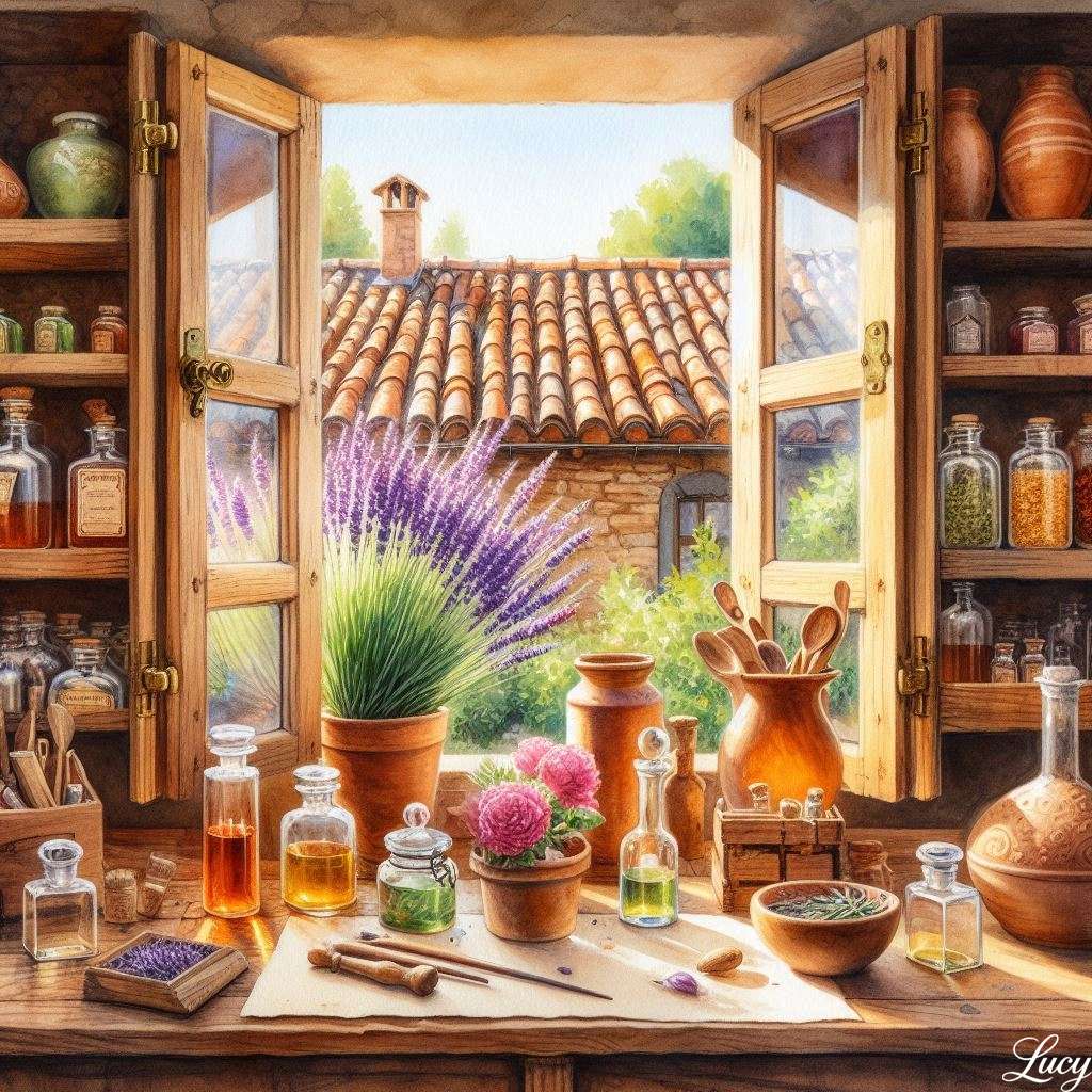 Uma oficina de ervas vintage puzzle online