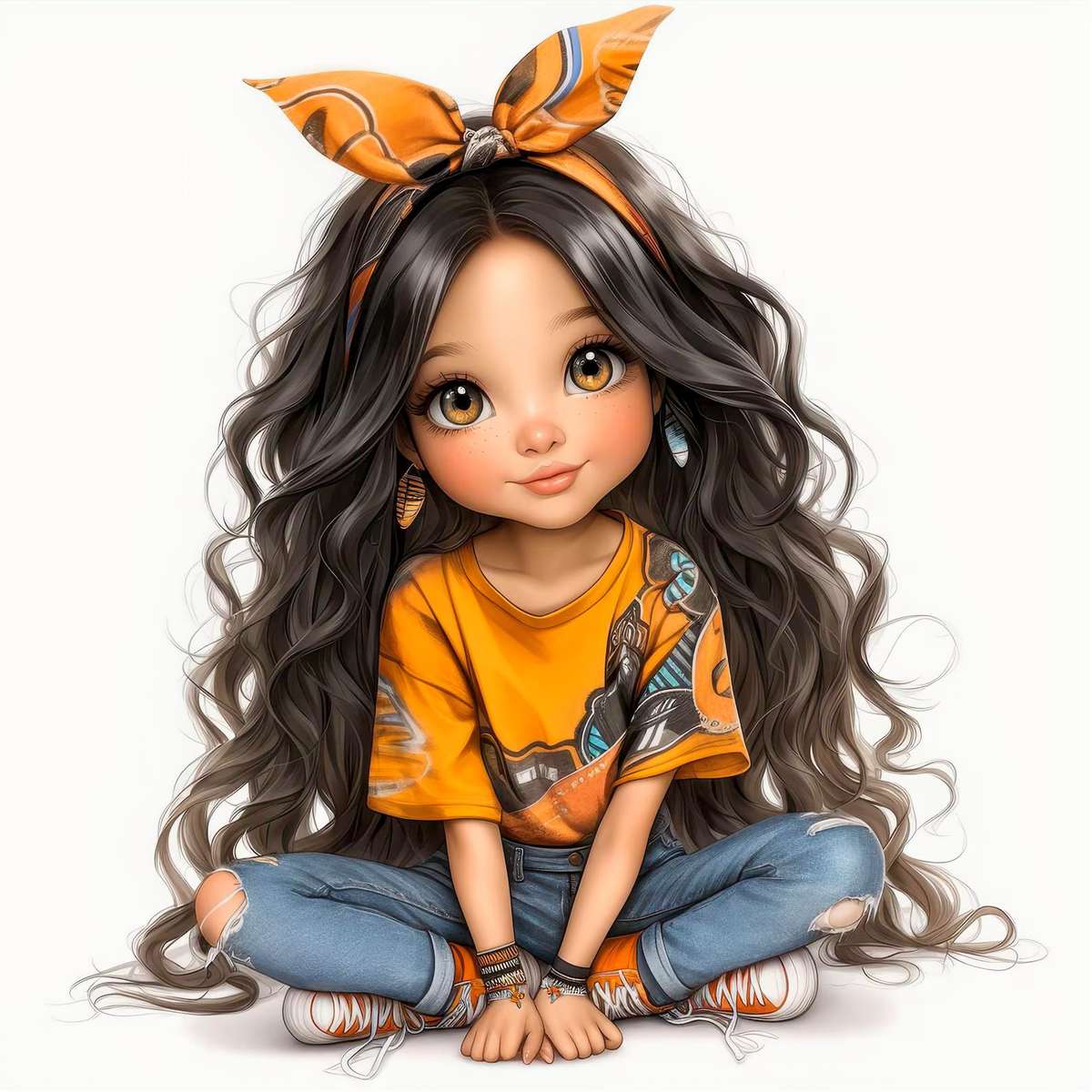 Beautiful little girl puzzle online