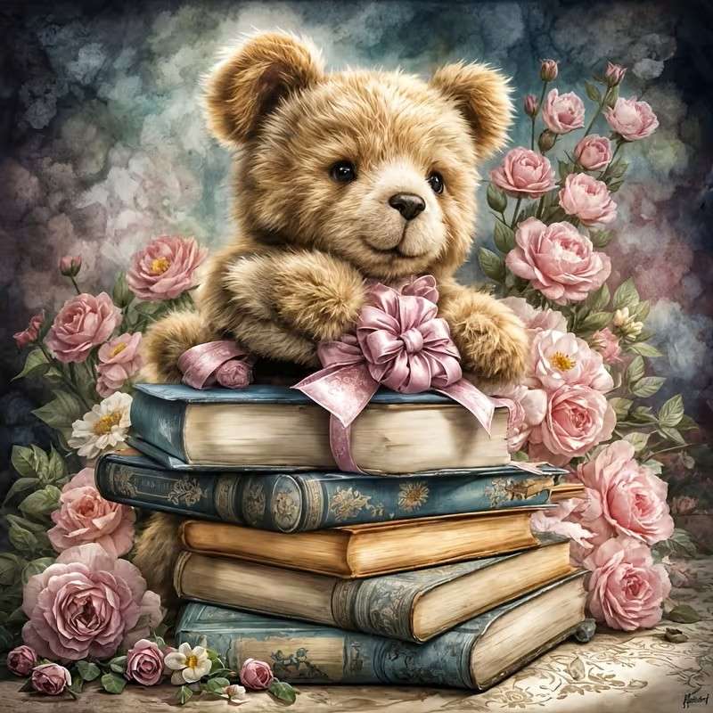 un orsacchiotto a cui piacciono i libri puzzle online